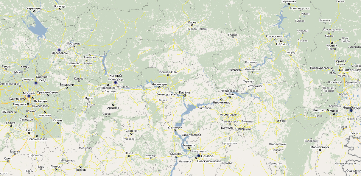 города на карте России